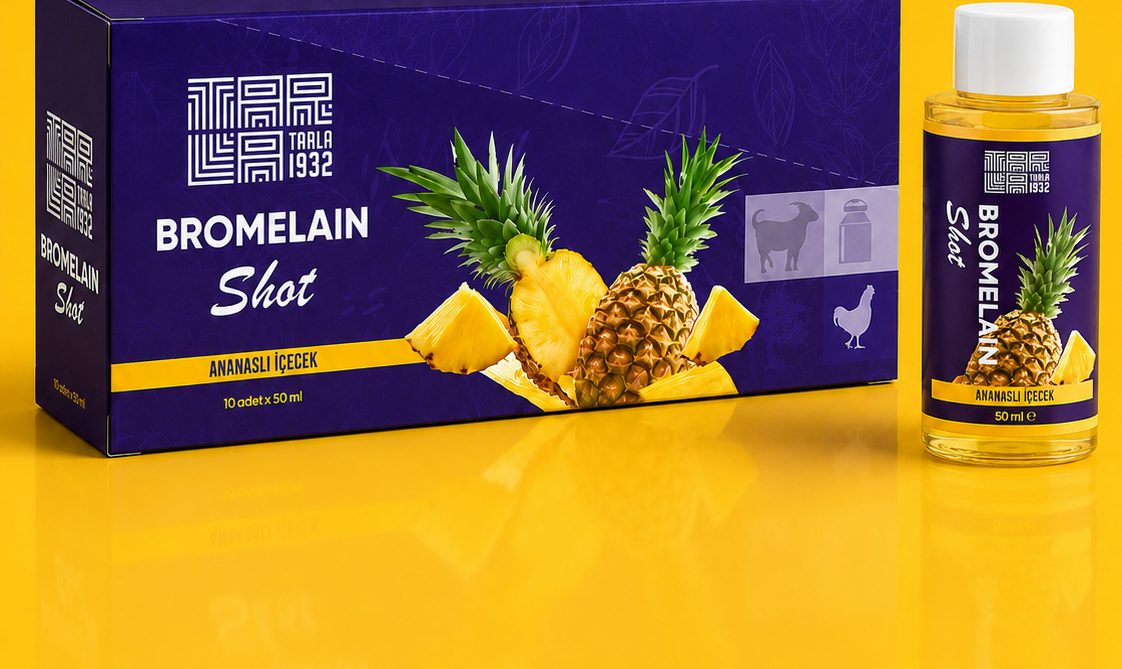 Bromelain Shot — Ananas Enzimi — 10 × 50 ml kutusu